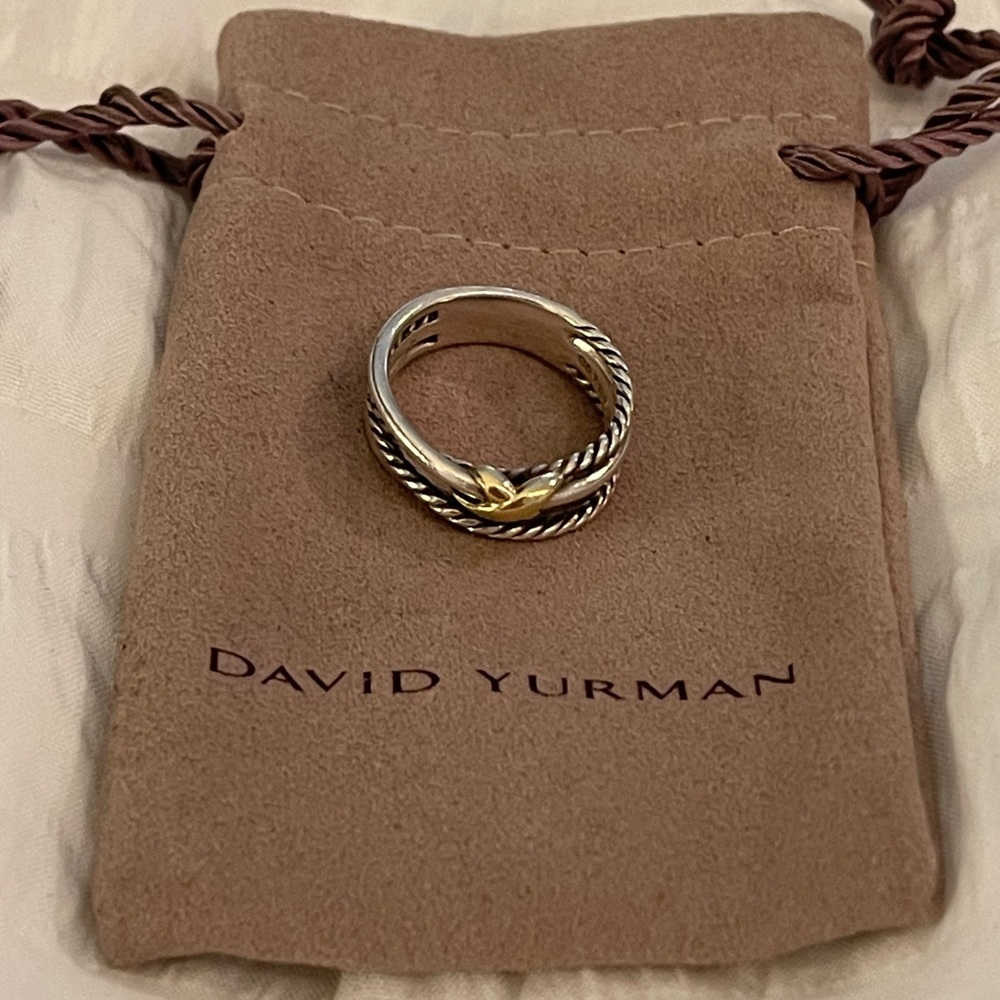 David Yurman - X Crossover Ring with 18K Gold